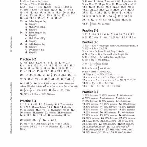 Prentice Hall Gold Algebra 2 Answer Key