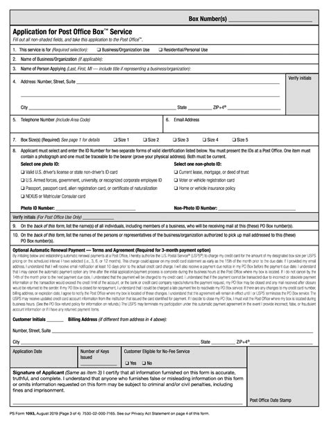 Ps Form 1093: Application For Post Office Name Change