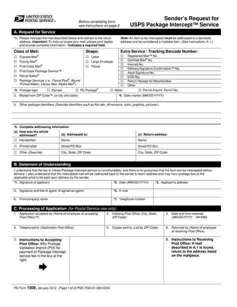 Ps Form 1509: Simplifying Mailpiece Design Requirements