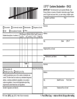 Ps Form 2976-R Printable Download And Instructions