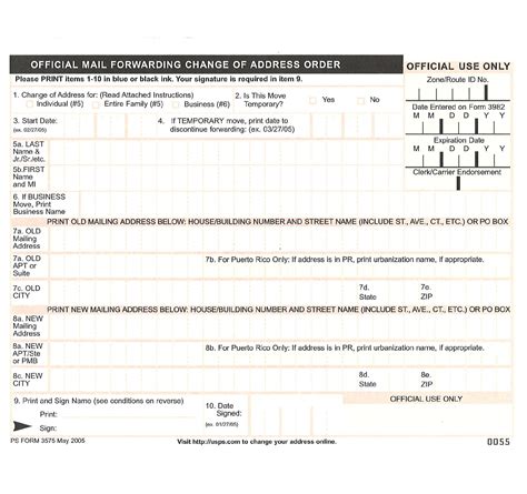 Ps Form 3575: Guide To Mail Forwarding Requests