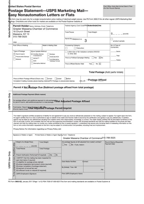 Ps Form 3602 Ez Made Easy In 5 Simple Steps