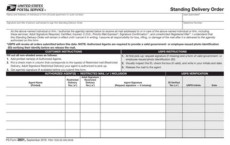 Ps Form 3801: Understanding The Usps Forwarding Form