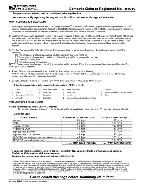 Ps Form 50: Understanding Usps Insurance Claims