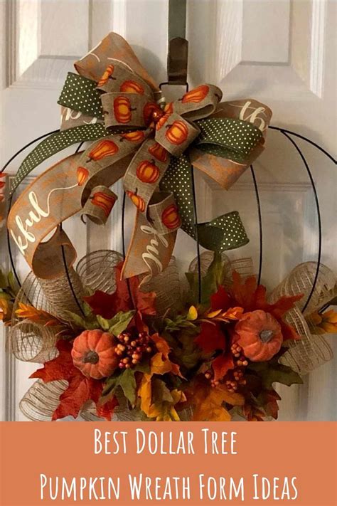 Pumpkin Wire Wreath Form Dollar Tree Diy Guide