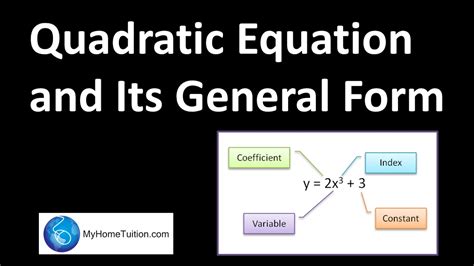 Quadratic Equation In General Form Made Easy