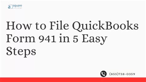 Quickbooks Form 941: Easy Steps To Find And Access