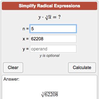 Radical Form Calculator: Simplify Expressions Easily Online