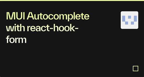 React Hook Form Autocomplete With Mui Integration Guide