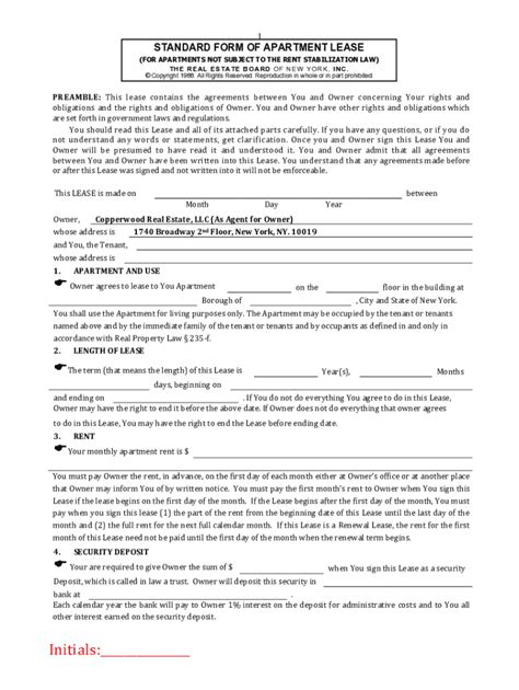 Rebny Store Lease Standard Form: A Comprehensive Guide