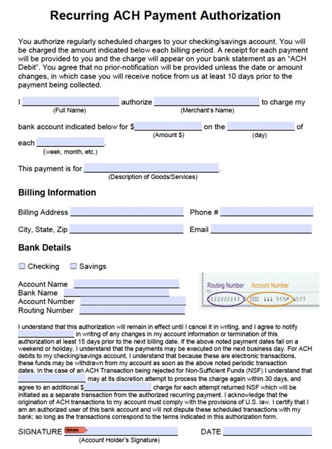 Recurring Payment Authorization Form In Quickbooks Made Easy