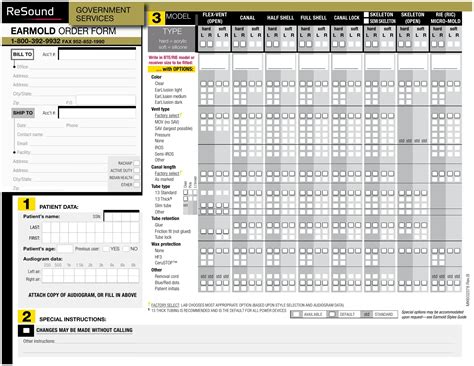 Resound Earmold Order Form: Streamlined Hearing Solutions