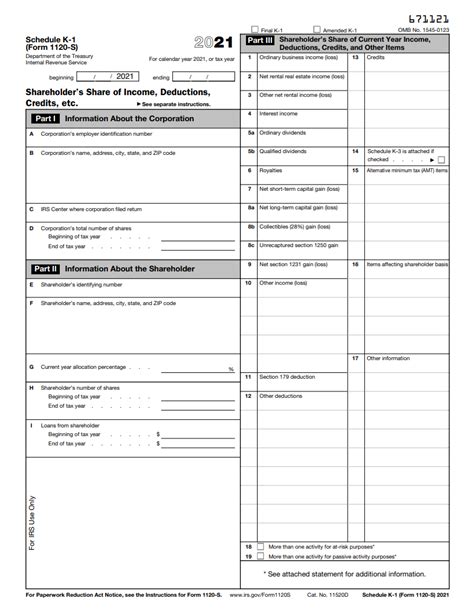 S Corp Tax Form 1120s Schedule K Explained