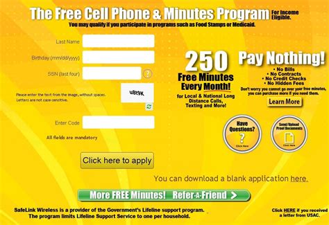 Safelink Wireless Application Form: Apply For Free Phone Service