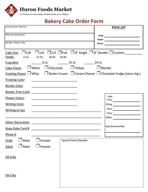 Sams Bakery Order Form Made Easy