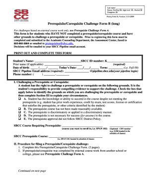 Sbcc Prerequisite Form: A Step-By-Step Guide