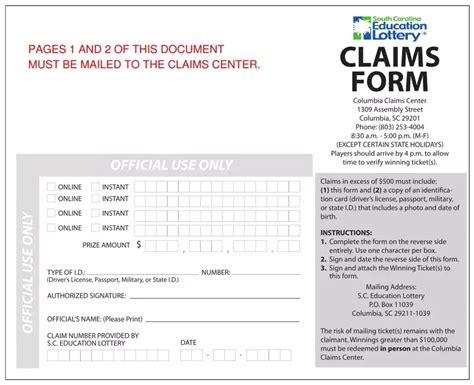 Sc Lottery Claim Form: Easy Steps To Collect Your Winnings