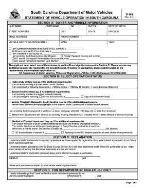 Scdmv Form Ti 006: A Step-By-Step Filing Guide