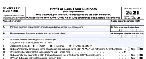 Schedule C Fillable Form For Self-Employed Tax Filers