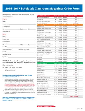 Scholastic Magazine Order Form For Teachers And Parents