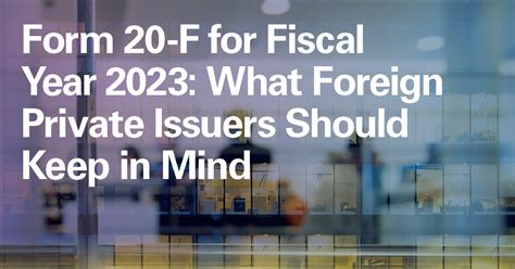 Sec Form 20-F: A Comprehensive Guide For Foreign Issuers