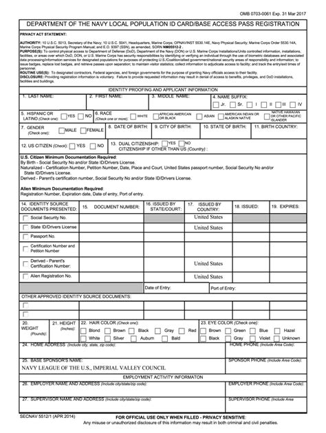 Secnav 5512 Form 2024: Guide And Download Instructions