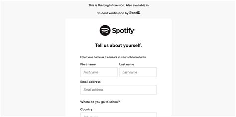 Sheerid Verification Form Required For Spotify Discounts