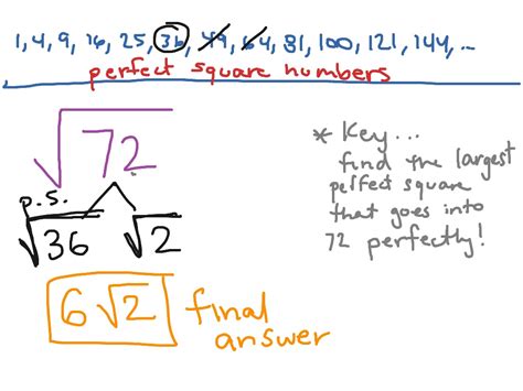 Simplify 72 To Simplest Radical Form Explained