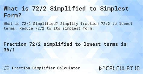 Simplify 72: 2 Easy Ways To Reduce To Lowest Terms