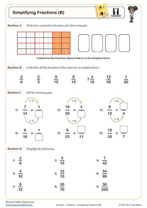 Simplify Fractions With Our Free Printable Worksheet