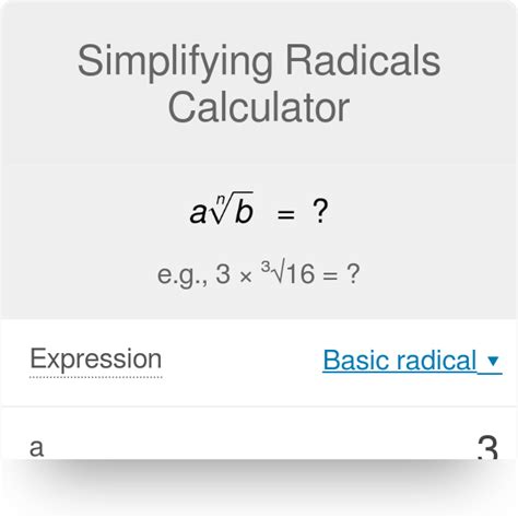 Simplify Radicals With Ease Calculator