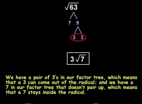 Simplify Square Root Of 63 In Radical Form