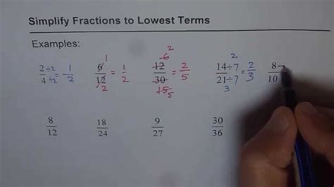 Simplifying 30 50 To Lowest Terms