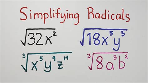 Simplifying Square Roots To Radical Form Made Easy