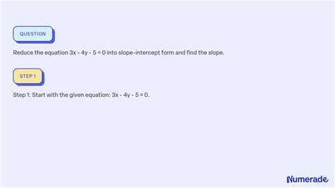 Solve 3x 4y 8 In Slope Intercept Form Easily