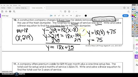 Solving Point Slope Form Word Problems Made Easy