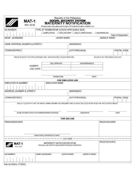 Sss Mat 1 Form: A Comprehensive Filing Guide