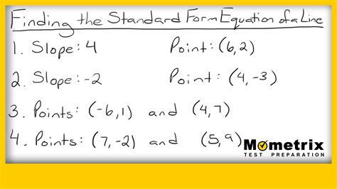 Standard Form Of A Line Equation Explained