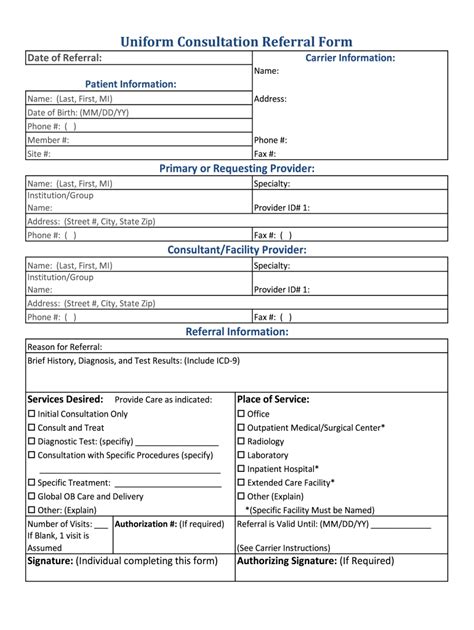 Streamline Patient Care With A Uniform Consultation Referral Form