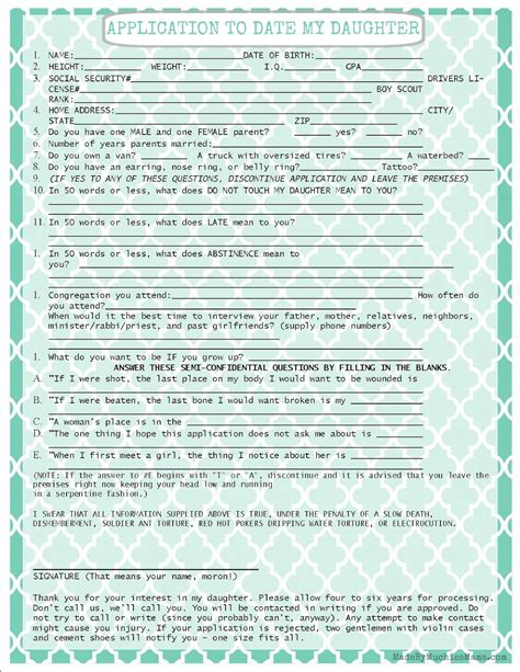 Sugar Momma Application Form: A Humorous Dating Proposal