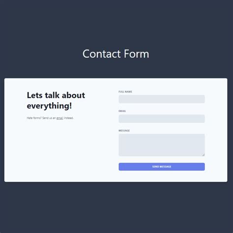 Tailwind Css Contact Form Tutorial And Examples