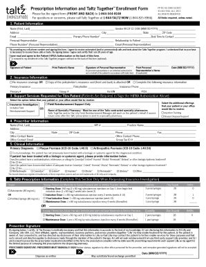 Taltz Dermatology Enrollment Form: Simple Patient Enrollment Process