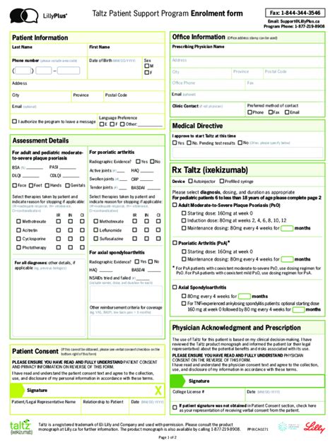 Taltz Together Form: A Patient Support Program