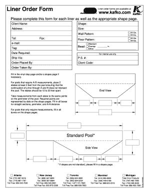 Tara Liner Order Form: Simplified Shipping Solutions