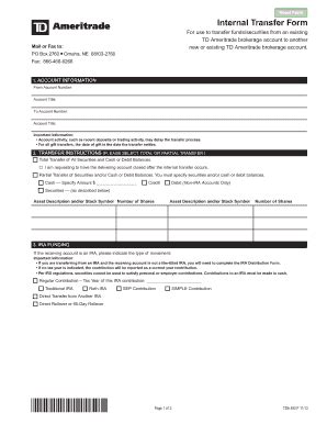 Td Ameritrade Internal Transfer Form Made Easy