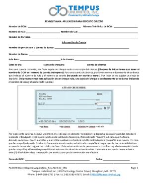 Tempus Unlimited Direct Deposit Form: Easy Online Enrollment