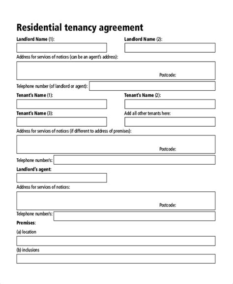 Tenancy Agreement Form Available At Whsmith