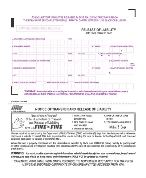 Texas Dmv Release Of Liability Form: A Step-By-Step Guide