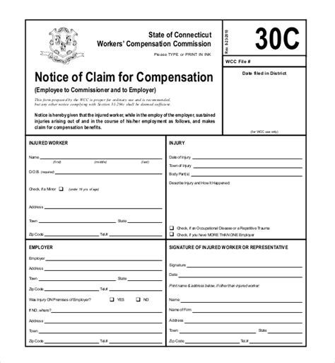 Texas Form C-3: Workers Comp Claim Information Report