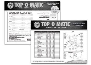 Top-O-Matic Parts Order Form Made Easy